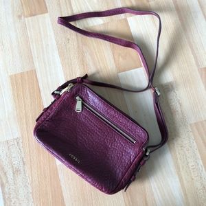 Fossil Burgundy Crossbody Bag